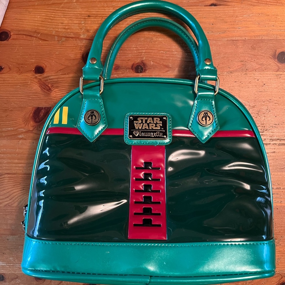 Star Wars Loungefly Green and Black Handbag